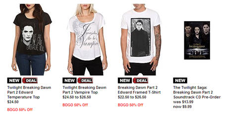 Twilight Breaking Dawn Merchandise at Hot Topic